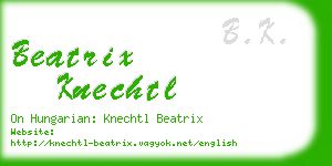 beatrix knechtl business card